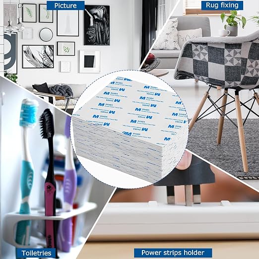 500Pcs Double Sided Foam Tape Strong Pad, Square Super-Sticky Double Sided