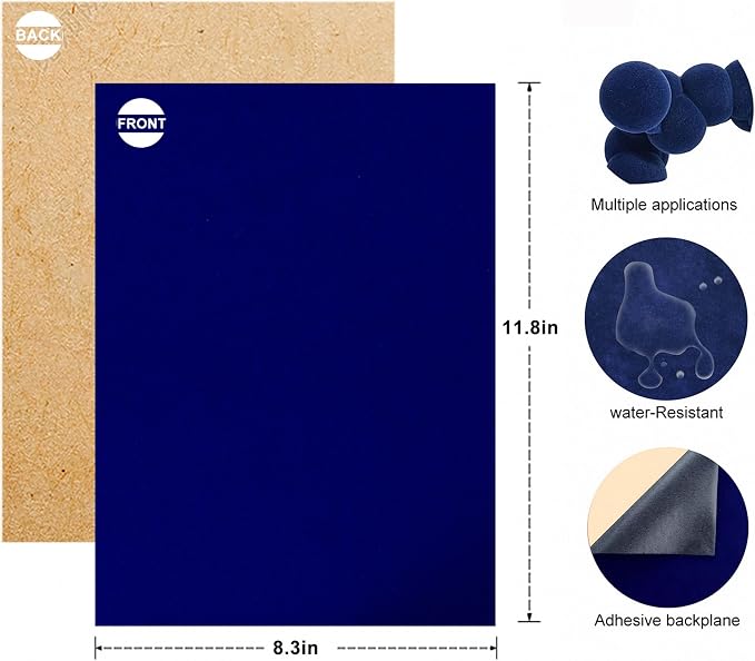 Bernese 6PCS Self Adhesive Felt Sheet, Felt Sheets