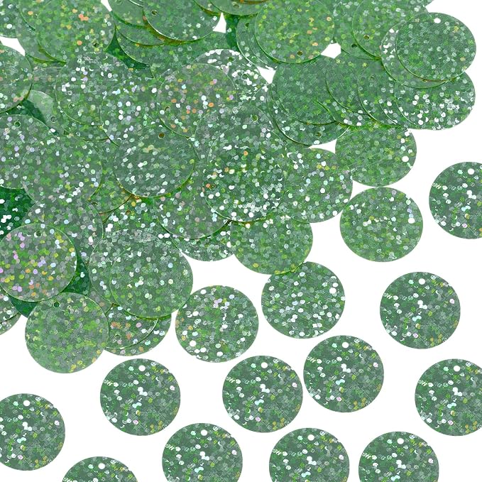 MECCANIXITY 700 Pcs Flat Round Sequins 15mm/0.6 Inch Loose Paillettes Craft