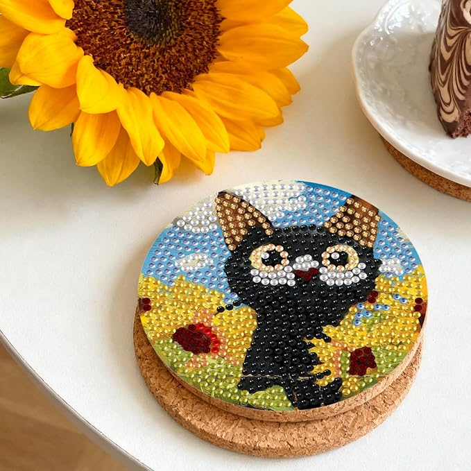 DOZEEZOP 8-Pack Diamond Art Coaster Kit