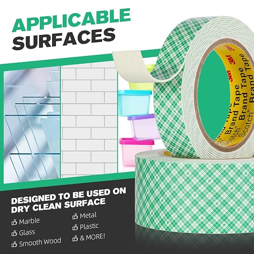 3M Double Sided Foam Tape 0.75" x 10Ft White 4026 Double Coated Urethane