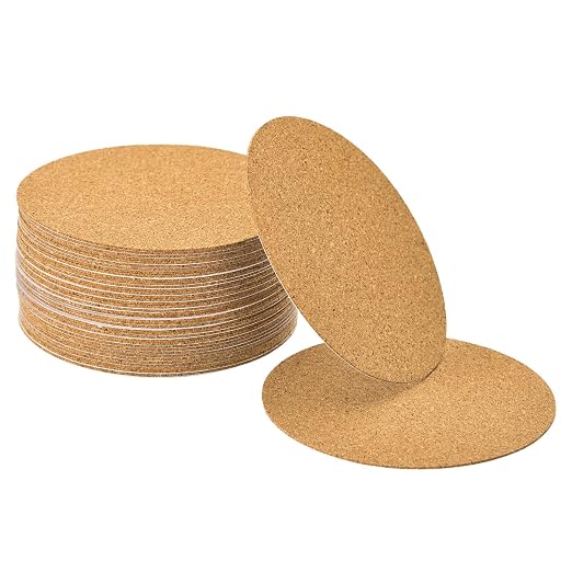 UXCELL 40 Pcs Self-Adhesive Cork Round