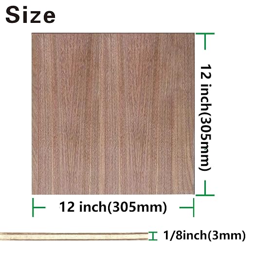 12 Pack Black Walnut Plywood Sheets 1/8", 3mm Walnut