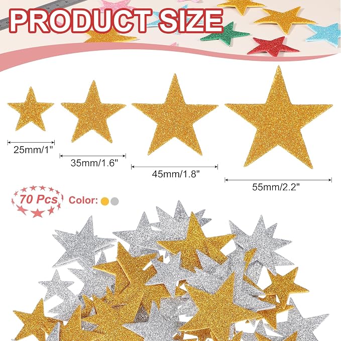PATIKIL Star Foam Stickers
