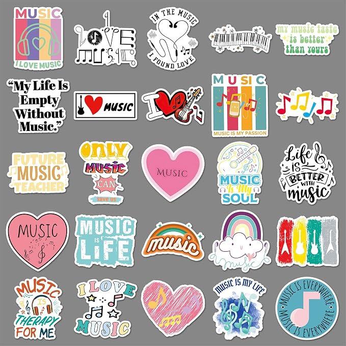 Love Music Inspirational Stickers