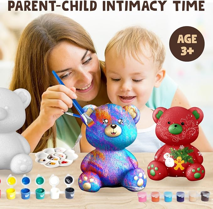 Goody King Paint Your Own Bear Lamp Kit, DIY Night Light, Arts and Crafts