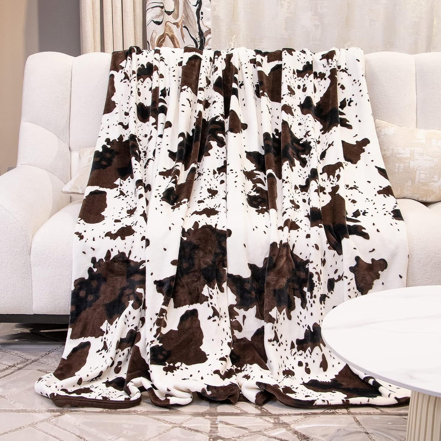 Cow Blanket for Kids 40x50 Inches - Ultra-Soft Fleece Bedding for Boys Girls, Lightweight Nursery Stroller Blanket, Cute Animal Print Throw for Car Seat Couch
