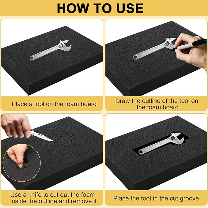 8 PCS Pick and Pluck Foam Inserts, Board Game Boxes, Storage Drawers