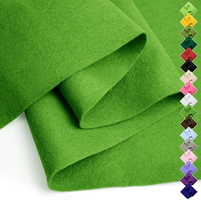 Soft Felt Fabric Sheet 18" x 36", 1.6mm Acrylic Craft Felt, Emerald Green |