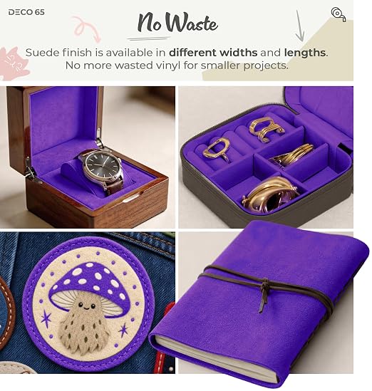 VViViD DECO65 Suede Purple Permanent Adhesive Craft Vinyl