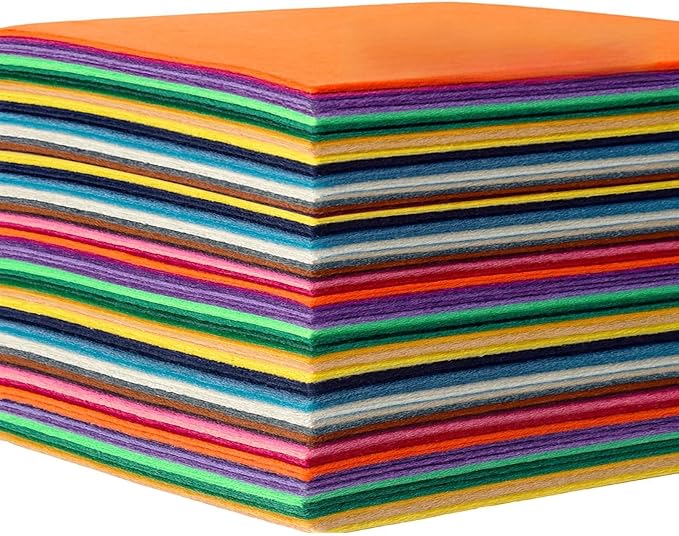 80PCS, 1mm Stiff Felt Fabric Sheets, 40 Assorted Colors, Felt Sheets