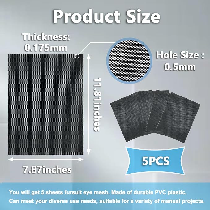 Fursuit Eye Mesh, Printable PVC Plastic Eye Mesh Sheet