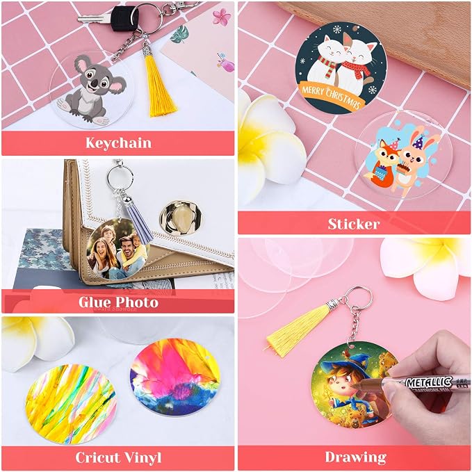 Audab Acrylic Keychain Blanks