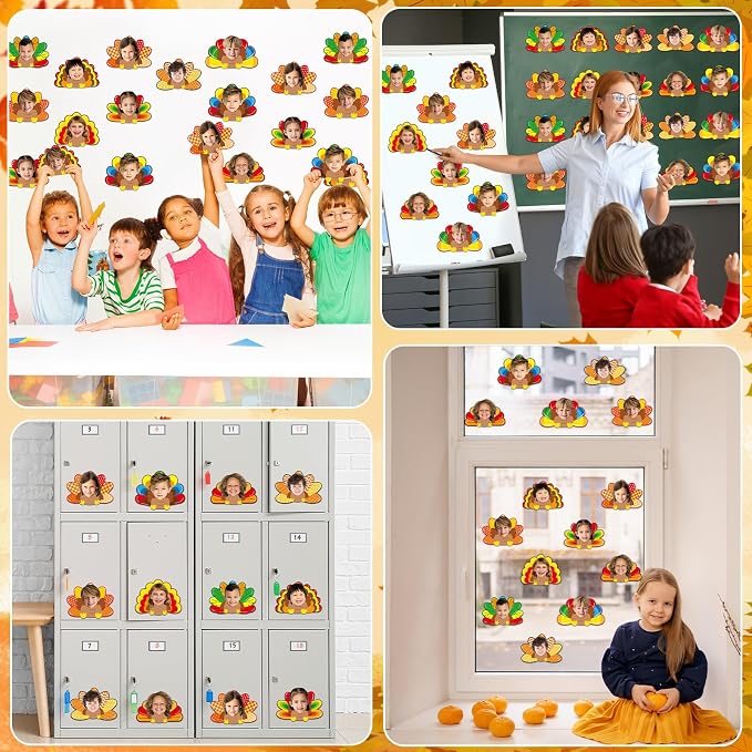 gisgfim 80Pcs Fall Decorations Bulletin Board Thanksgiving Turkey Paper