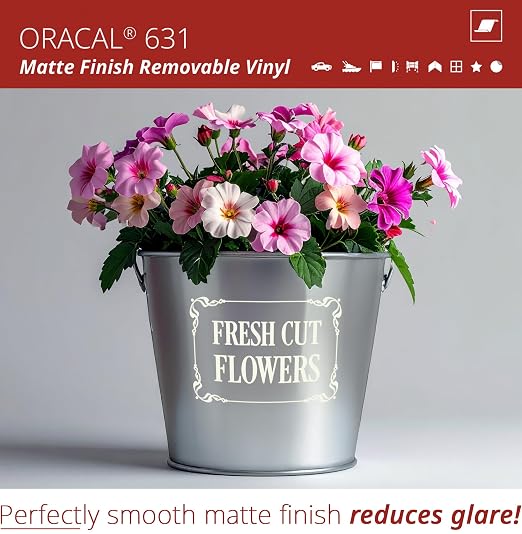 ORACAL 631 Matte Antique Lace Vinyl Durable Roll Easy to Weed Permanent
