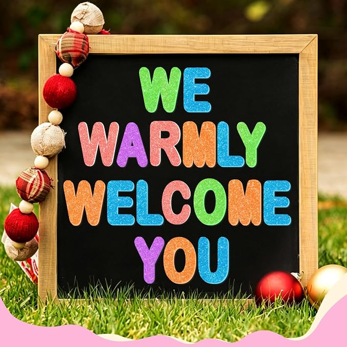 2 Inch Large Foam Letter Stickers Glitter Big Font