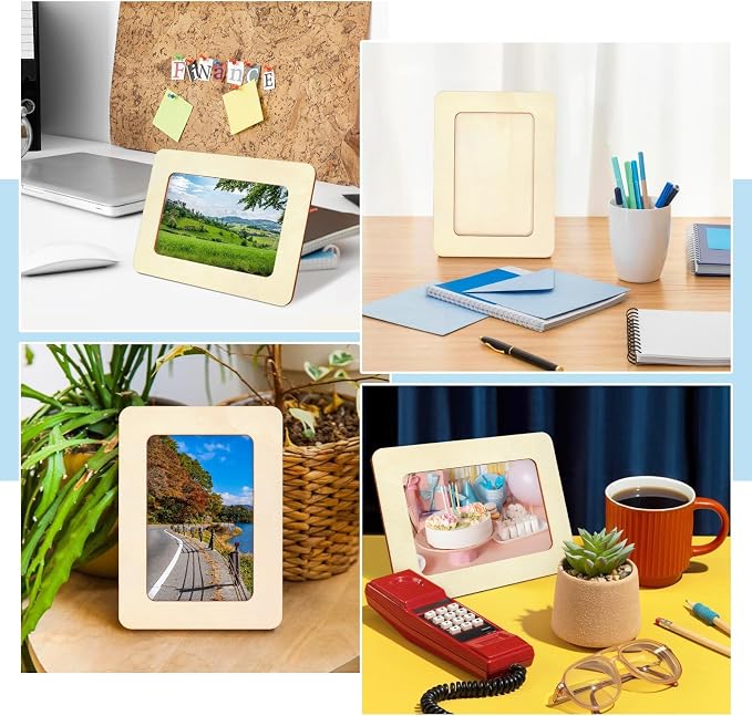 VOKOY 25 Pack Wooden Picture Frames