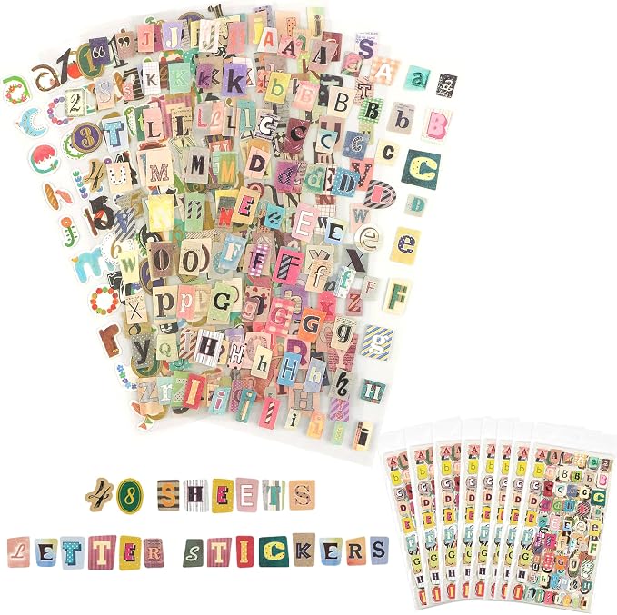 48 Sheets Vintage Letter Stickers