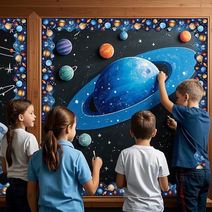 69Ft Outer Space Theme Bulletin Board Borders Galaxy Bulletin Board Border Star