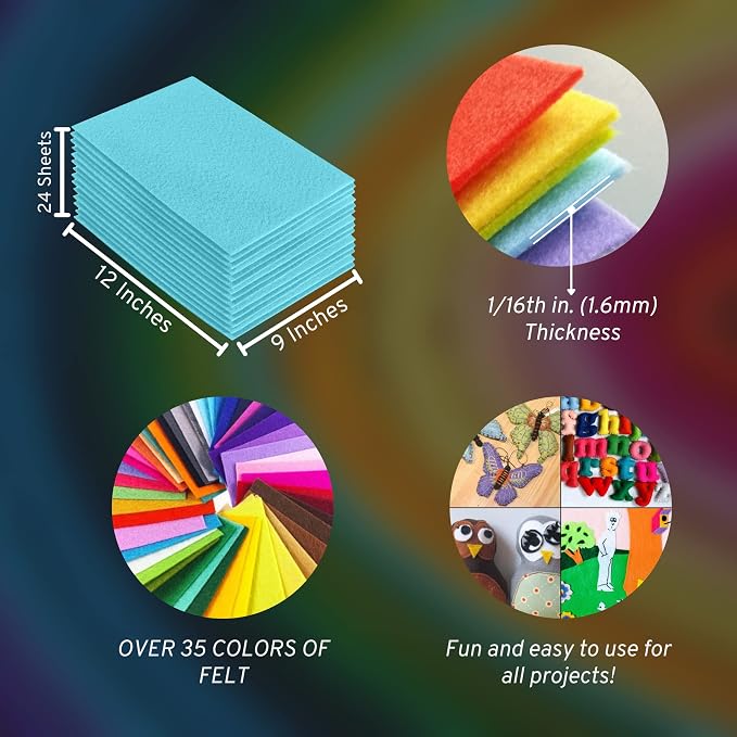 FabricLA Acrylic Felt Sheets for Crafts