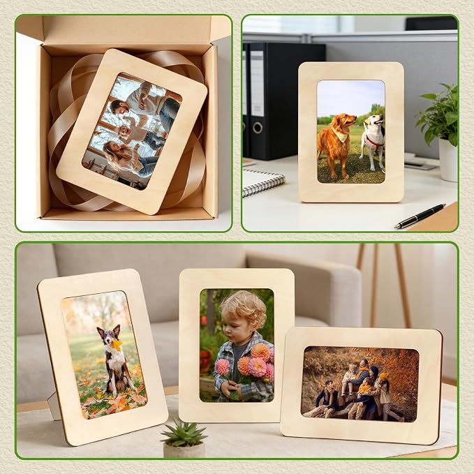 VOKOY 45 Pack Wooden Picture Frames