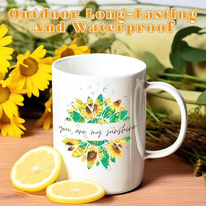 Tintnut Sunflower Permanent Vinyl 8 Sheets 12"x10" Yellow Adhesive Vinyl |
