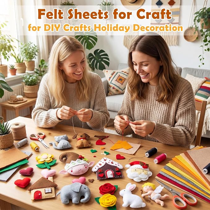 Tegeme 100 Pcs 8 x 12 Inches Felt Fabric Sheet