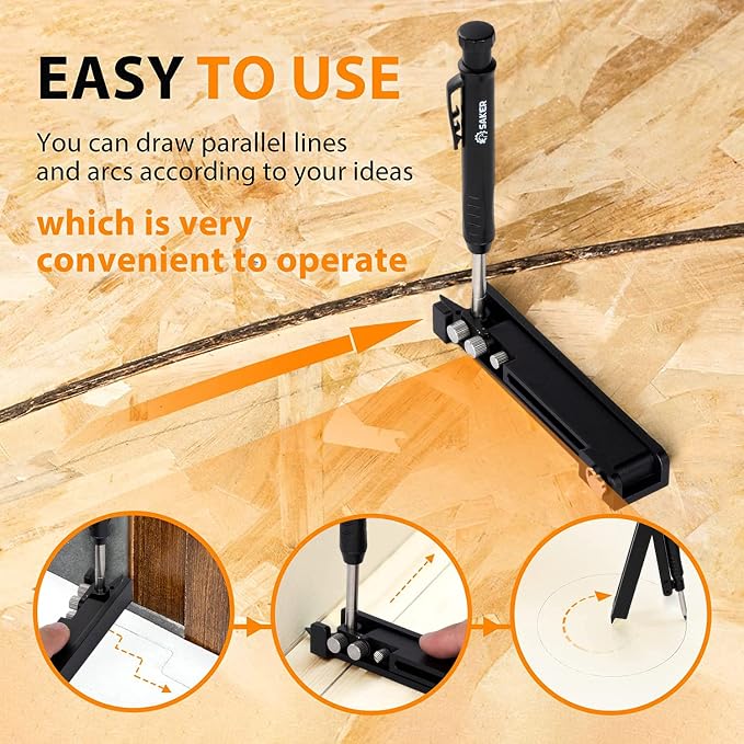 Saker Multi-function Scribing Tool- Construction Pencil- Aluminum Alloy Scribe