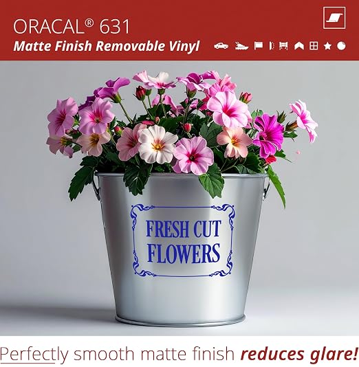 ORACAL 631 Matte King Blue Vinyl Durable Roll Easy to Weed Permanent Adhesive