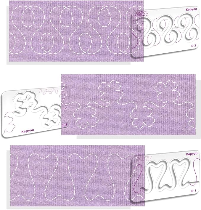 3Pcs Free Motion Quilting Templates
