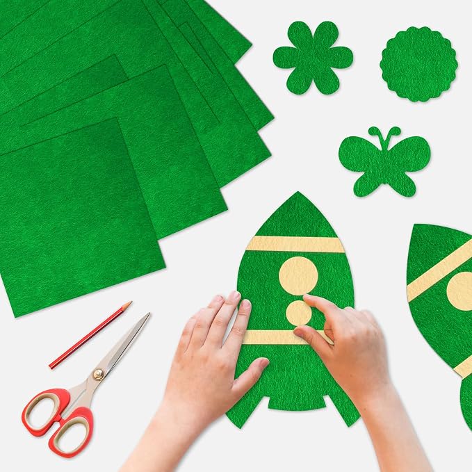 Morcheiong 50 Pcs Felt Fabric Soft Felt Fabric Sheet