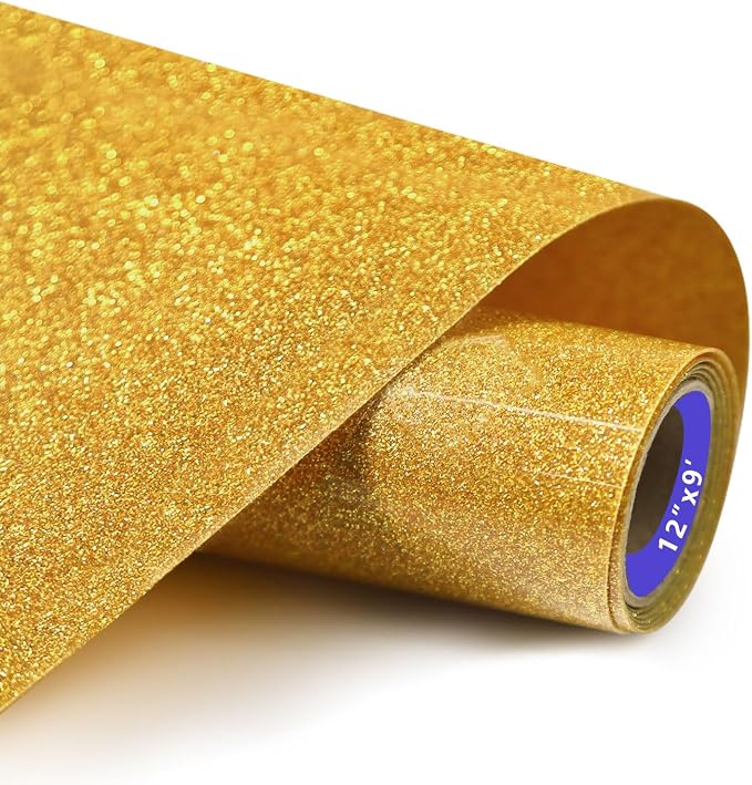 HTVVETUR Glitter HTV Vinyl Rolls Heat Transfer Vinyl