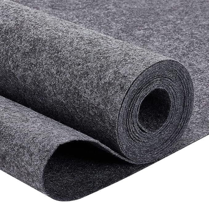 BENECREAT Felt Fabric Rolls, Dark Gray, 10 Feet x 15.75 Inch, 0.1cm Thick |