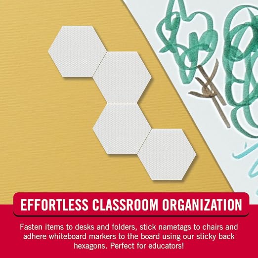 VELCRO Brand Sticky Back Hexagons, 150pk Dots