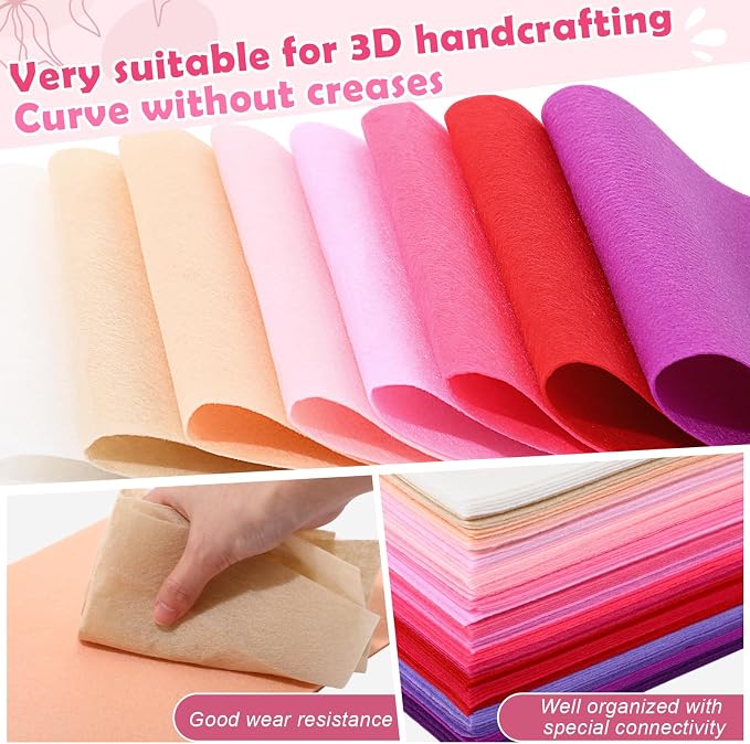 Tegeme 100 Pcs 8 x 12 Inches Felt Fabric Sheet