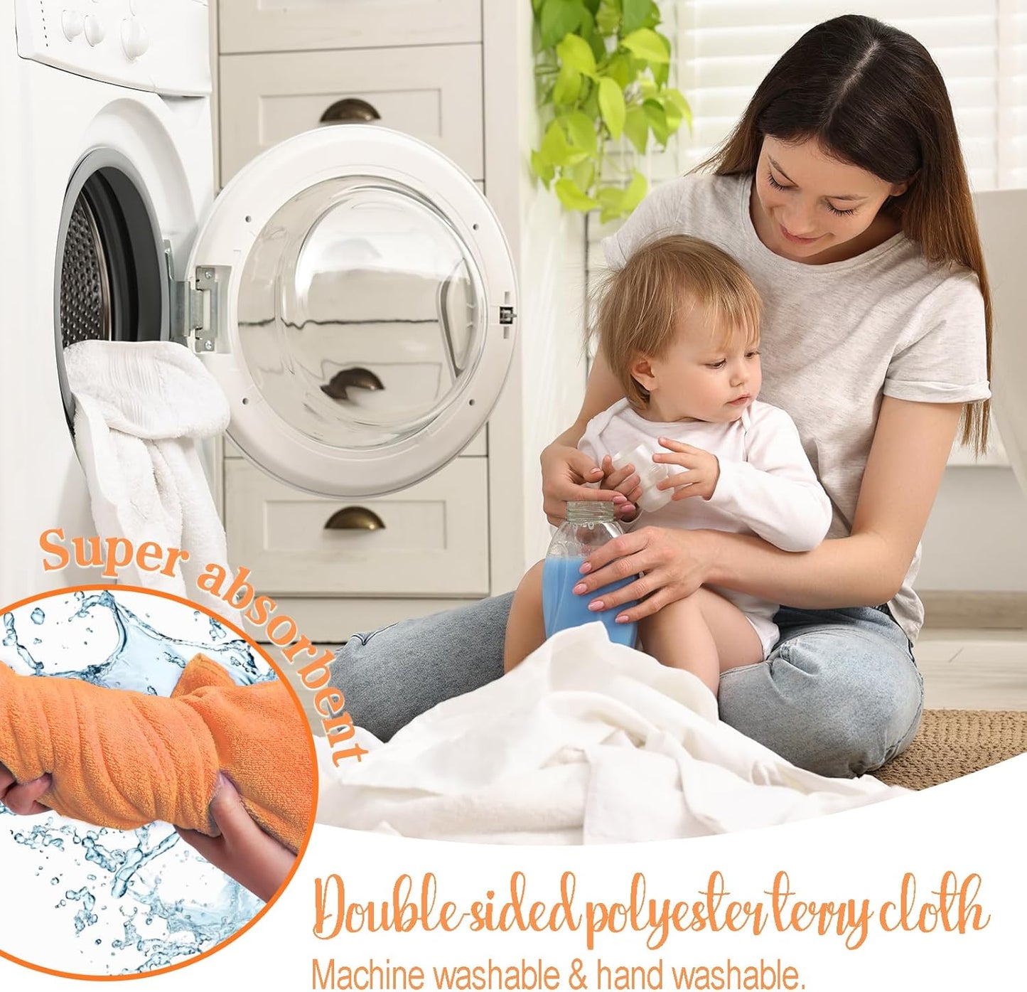 Custom Hooded Bath Towel with Name, Personalized Highly Absorbent Bunny Towels, Baby Bath Towels for Girls Boys, Brithday for Baby, Toddler, Newborn (Orange-Fox)