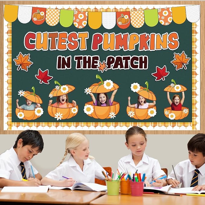 Thanksgiving Pumpkin Bulletin Board Fall Pumpkin Classroom Decorations Autumn