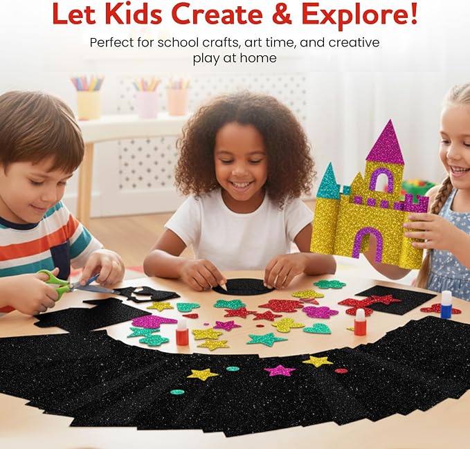 Self-Adhesive Glitter EVA Foam Sheets