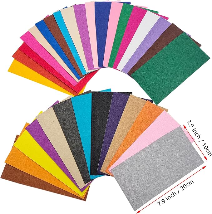 Jtnohx Self Adhesive Felt Sheets, Adhesive Backed Felt, 33 Colors Sticky Back