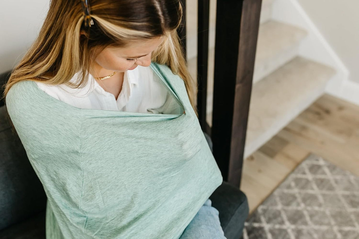 Copper Pearl Multi-Use Cover: Car Seat Covers, Nursing Cover, and Stroller Cover for Sun - Stretchy Fabric, All-Season Use, Stylish Designs, Easy Access for Moms - Emerson