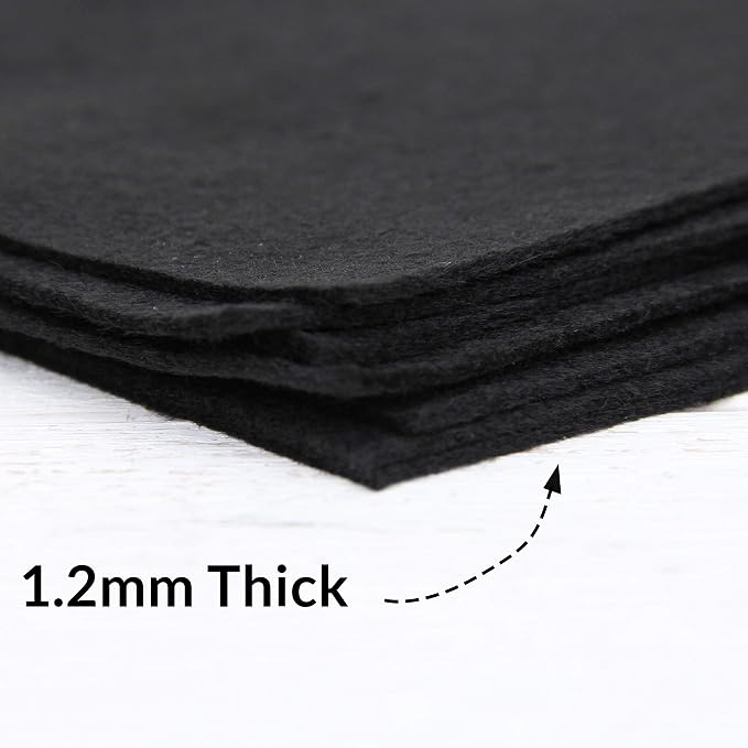 Threadart Black Premium Felt Sheets