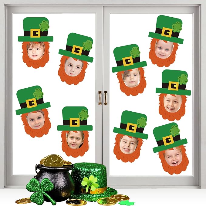 50 Pcs St. Patrick's Day Bulletin Board Leprechaun Hat Cutouts | Green
