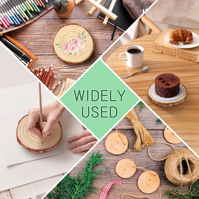 FSWCCK 10 PCS Unfinished Wood Slices