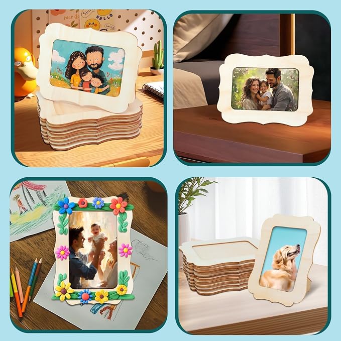 VOKOY 15 Pack Wooden Picture Frames