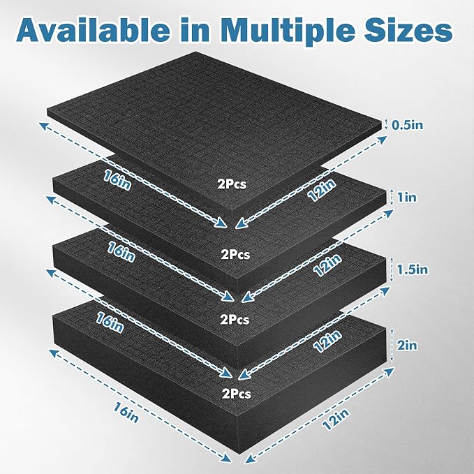 8Pcs Pick and Pluck Foam Large Size Apart Foam Insert Pre-Cubed Pick Padding