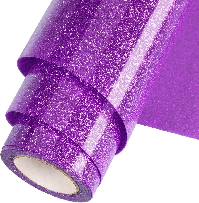 Purple Glitter HTV Heat Transfer Vinyl Roll 12inch x 10 ft