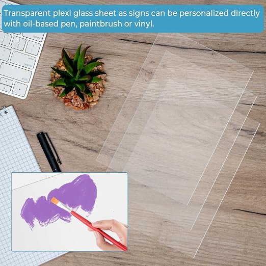 TKOnline 22 PCS Plexiglass Sheets, Invitations, Poster Frames Plastic Board