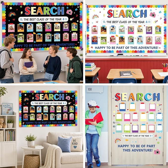 Photo Display Bulletin Board Kit Welcome Back to School Search Adventure