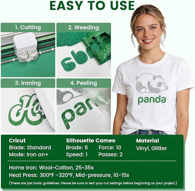 Green Glitter HTV Heat Transfer Vinyl