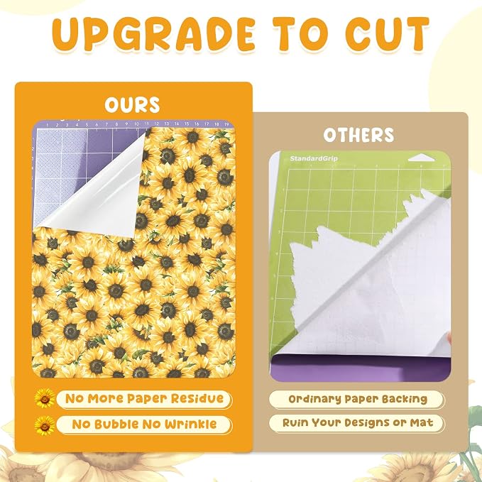 Tintnut Sunflower Permanent Vinyl 12x10in 7 Sheets Permanent Adhesive Vinyl |